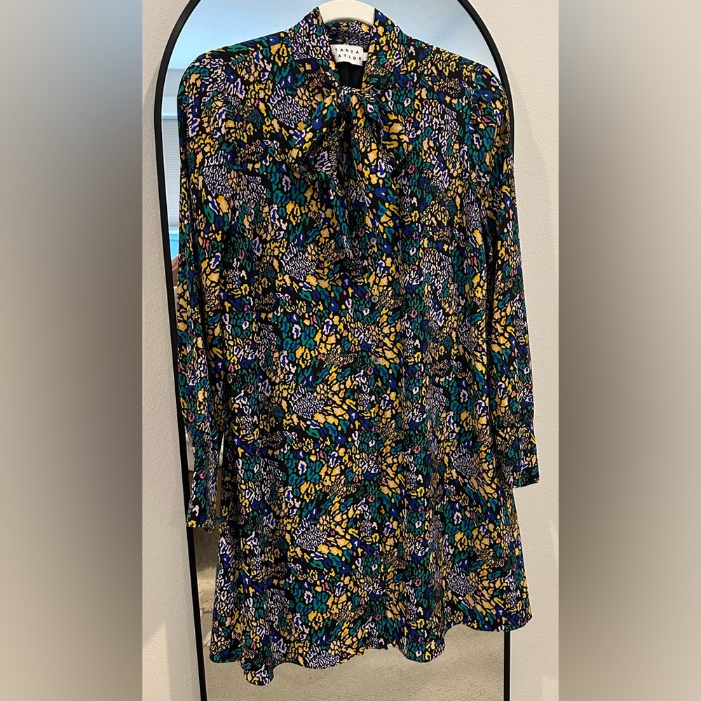 Tanya Taylor Faith Silk Bow Dress Size 4
